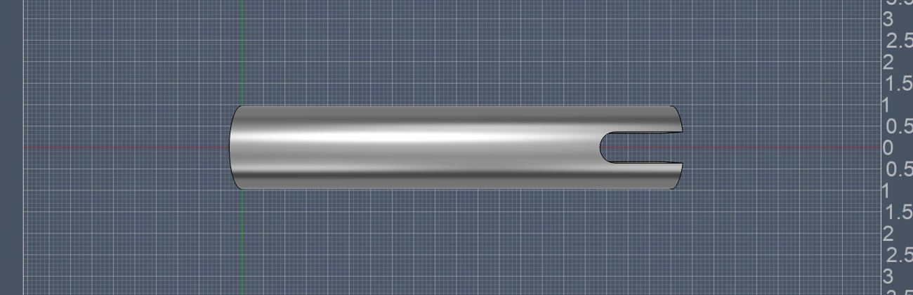 top-down render of the jack adapter showing the U-slot fork